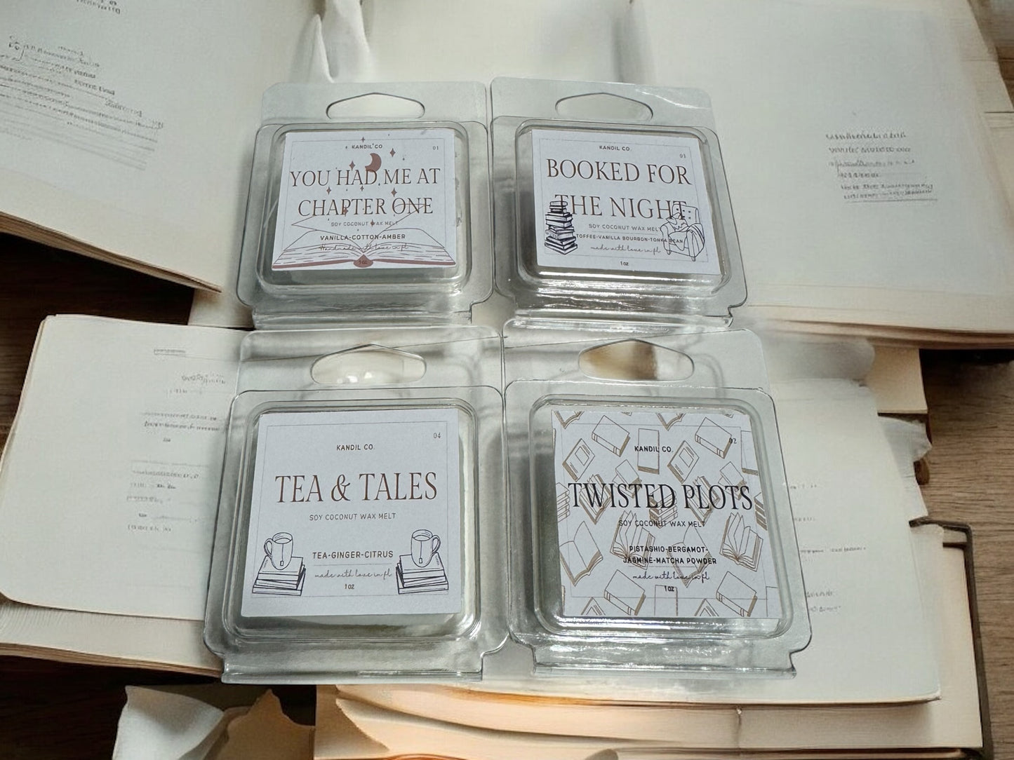 Book Lovers 1 oz Wax Melt 4 Pack