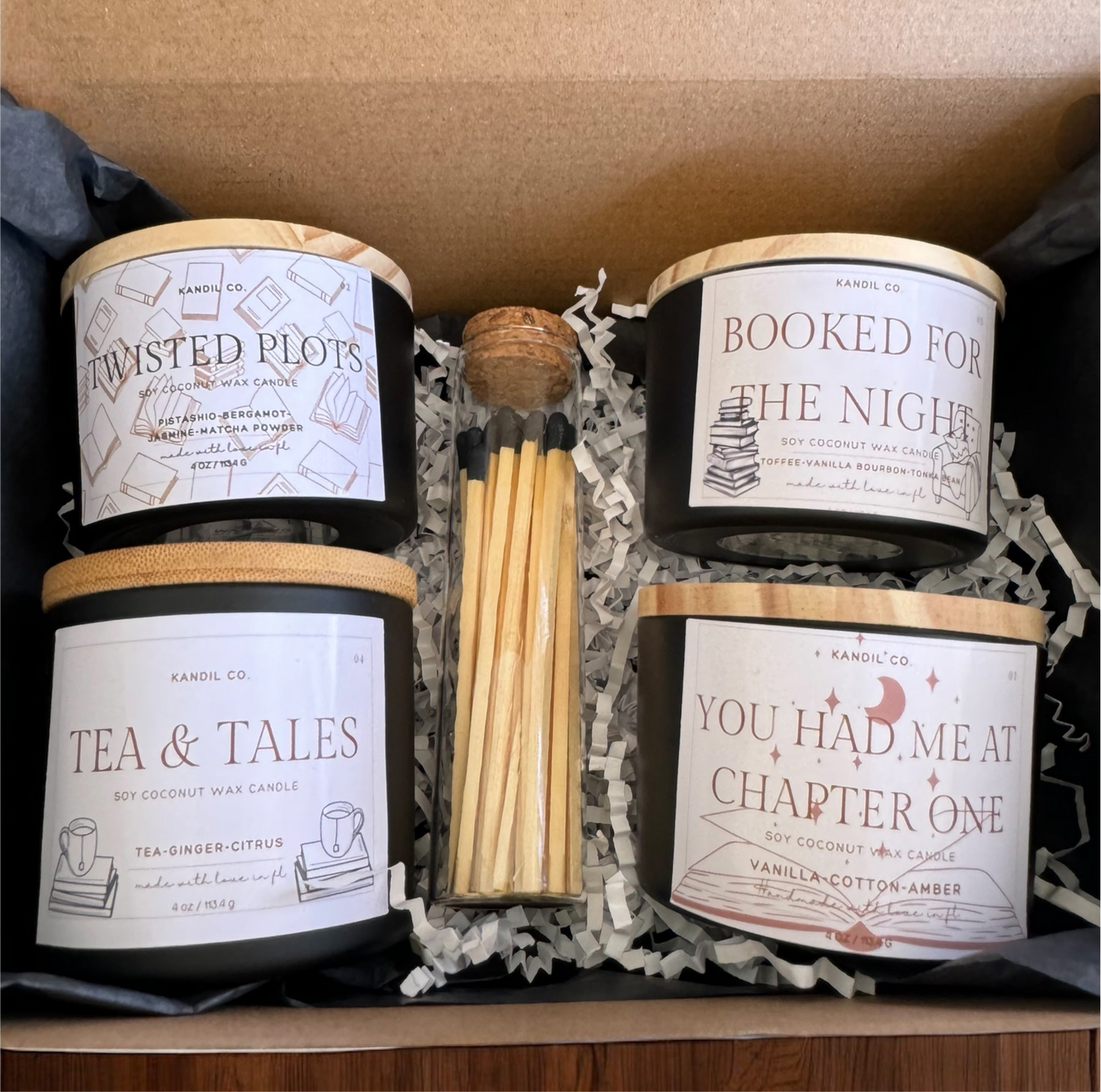 Book Lovers 4 oz Candle Box Set
